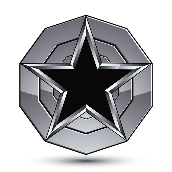Icono de cinco estrellas puntiagudas — Archivo Imágenes Vectoriales
