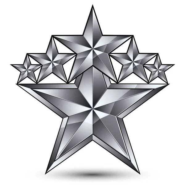 Ícone de cinco estrelas pontiagudas — Vetor de Stock