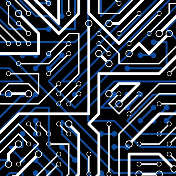Elektronische patroon met microchip regeling — Stockvector
