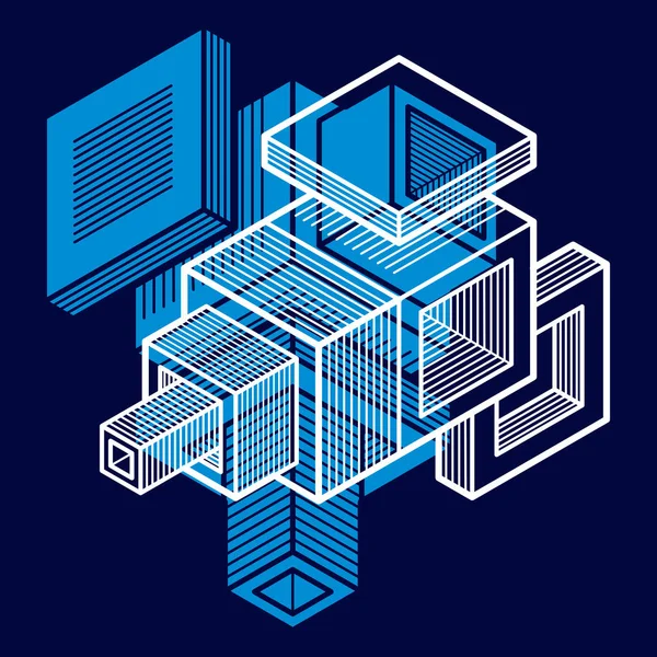 Forma de cubo dimensional abstracto — Archivo Imágenes Vectoriales