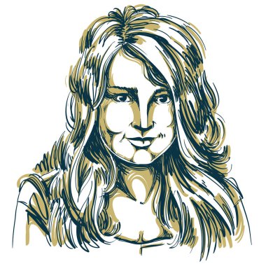 elle çizilmiş kadın portresi