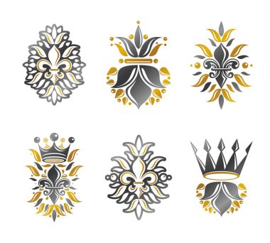 Kraliyet kron ile hanedan Amblemler kümesi