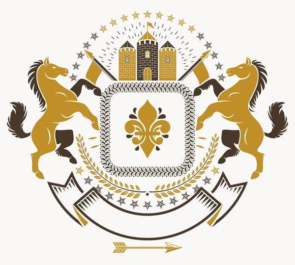 Vintage heraldic emblem — Stock Vector