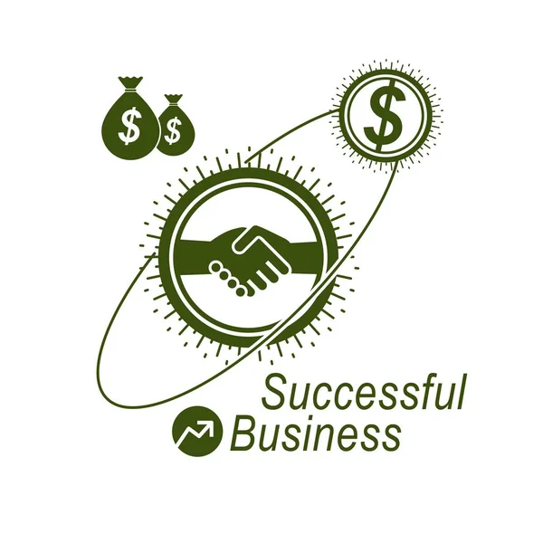 Liiketoiminnan käsitteellinen logo — vektorikuva