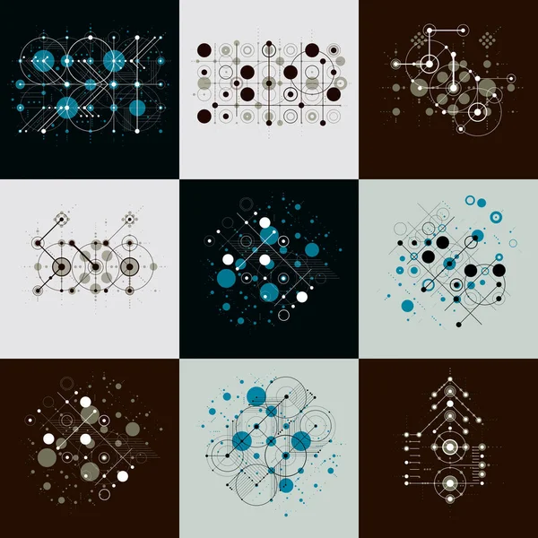 Set of collection of Bauhaus wallpapers — Stock Vector