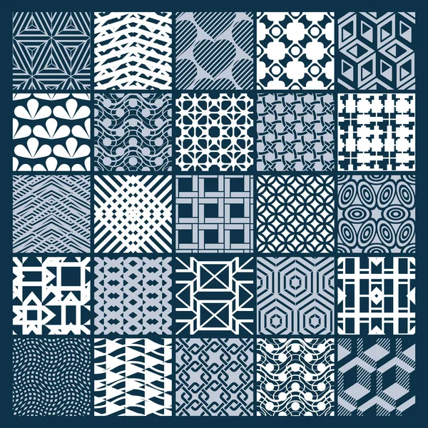Set van eindeloze geometrische patronen — Stockvector