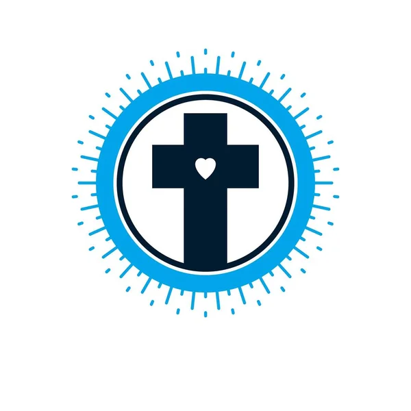 Christian Cross simbol vector — Vector de stoc