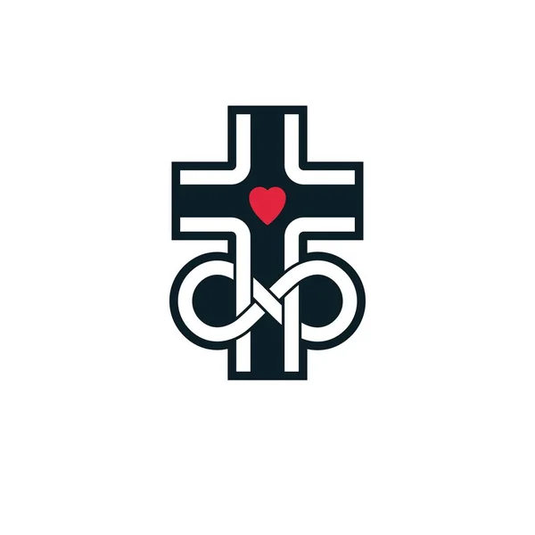Odödlig Gud konceptuella Logotypdesign — Stock vektor