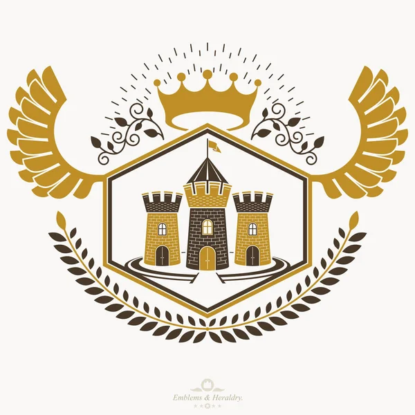 Vintage heraldiek ontwerpsjabloon — Stockvector