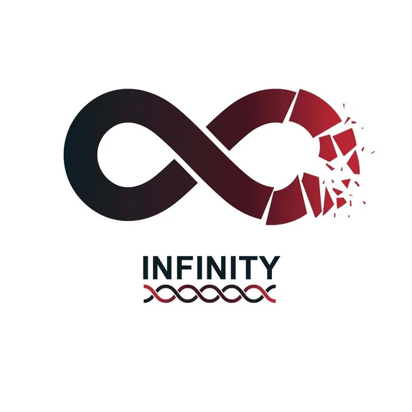 Loop Infinito Crash logotipo conceitual — Vetor de Stock