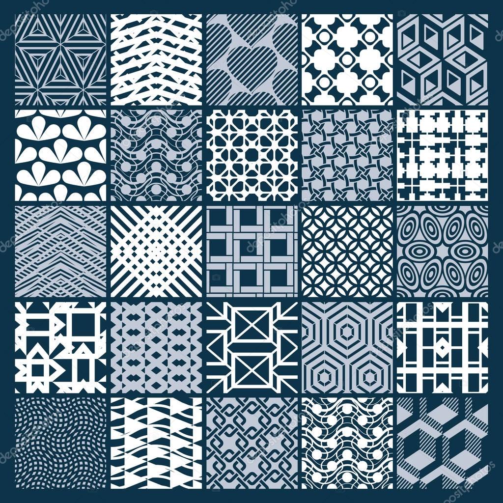 Set of endless geometric patterns 