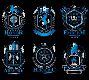 Kraliyet kron ile hanedan Amblemler kümesi