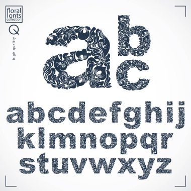 Vektör süslü harfler kümesi