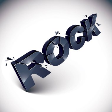 Boyutlu paramparça rock kelime
