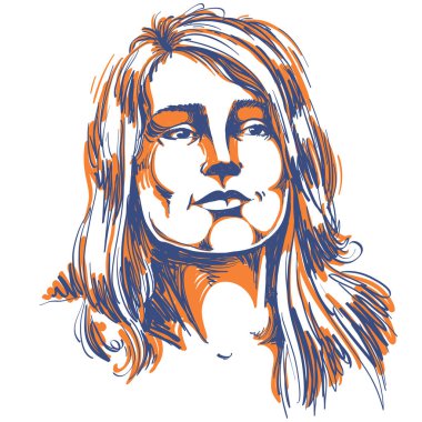 elle çizilmiş kadın portresi