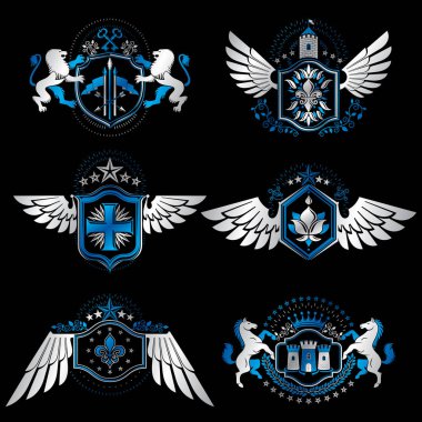 Kraliyet kron ile hanedan Amblemler kümesi