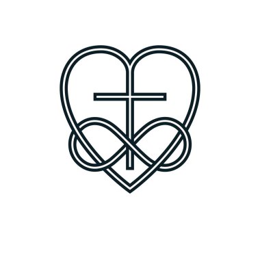 Immortal God Christian Love conceptual logo  clipart
