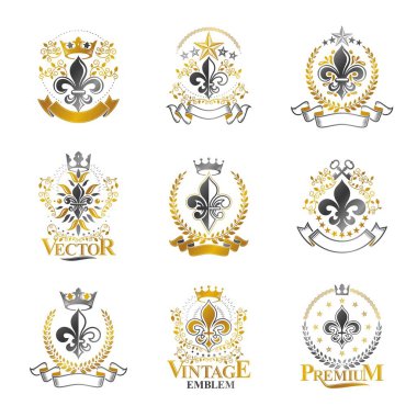 Kraliyet kron ile hanedan Amblemler kümesi