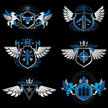 Kraliyet kron ile hanedan Amblemler kümesi