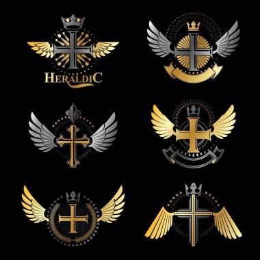 Kraliyet kron ile hanedan Amblemler kümesi