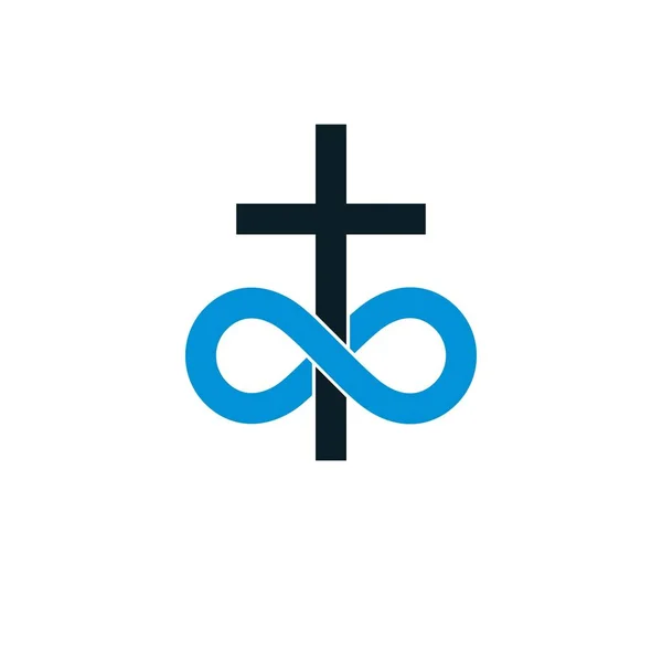 Symbole de Dieu immortel avec boucle infinie — Image vectorielle