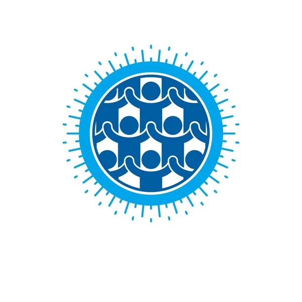 Social Relations conceptual logo — Stock Vector
