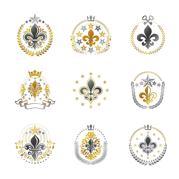 Kraliyet kron ile hanedan Amblemler kümesi