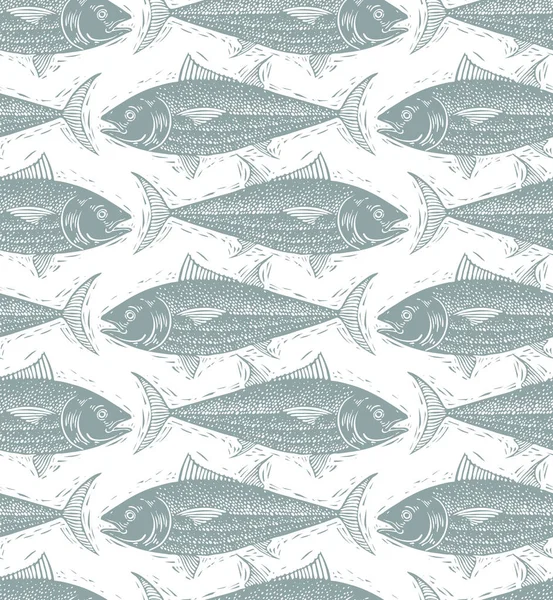 Seamless pattern of fishes — Stock Vector