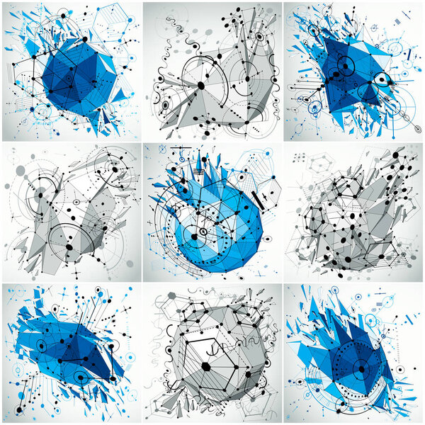 набор фонов цифровых технологий
