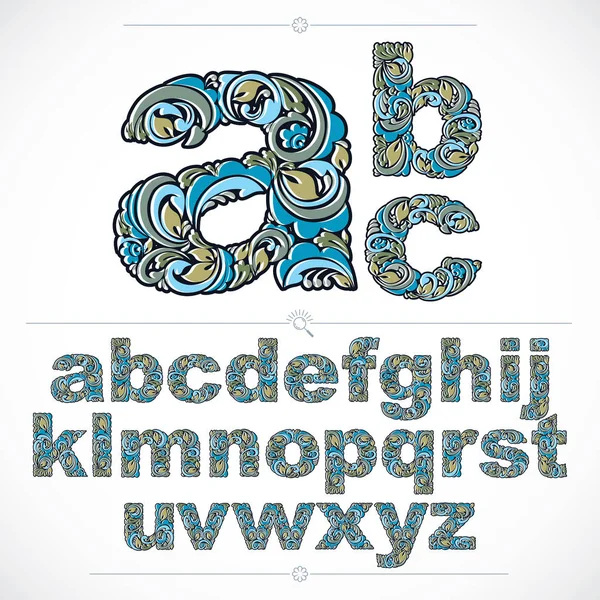 Conjunto de letras ornamentadas vector — Archivo Imágenes Vectoriales