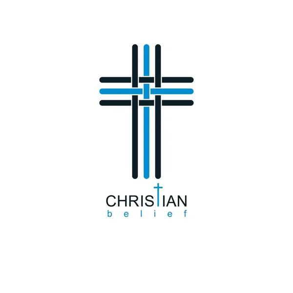 Christian Cross skutečná víra v Boha — Stockový vektor