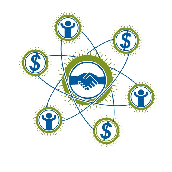 Logo conceptual de negocios — Vector de stock