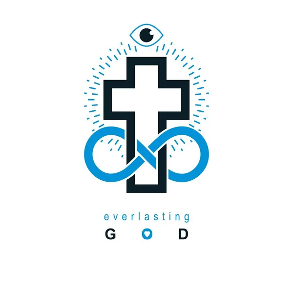 Onsterfelijke God conceptuele symbool — Stockvector