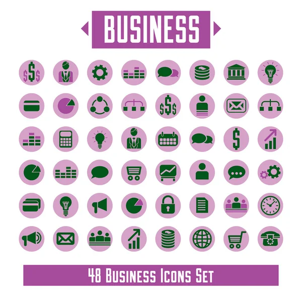 Set of business icons — Stock Vector