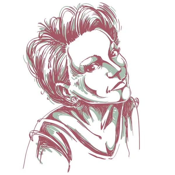 elle çizilmiş kadın portresi