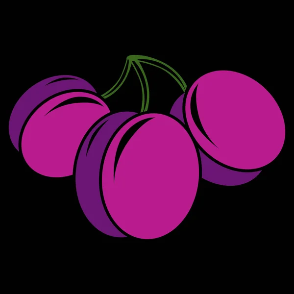 紫のシンプルな梅 — ストックベクタ