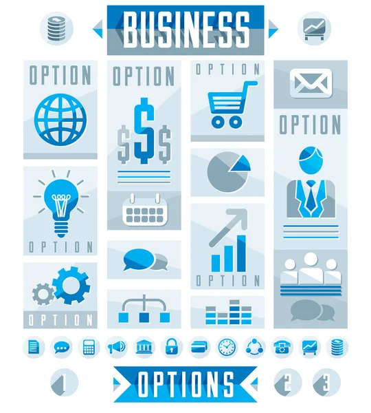 Set of business icons — Stock Vector