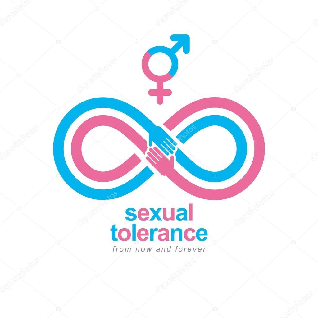 Sexual Tolerance hetero and homosexuals symbol