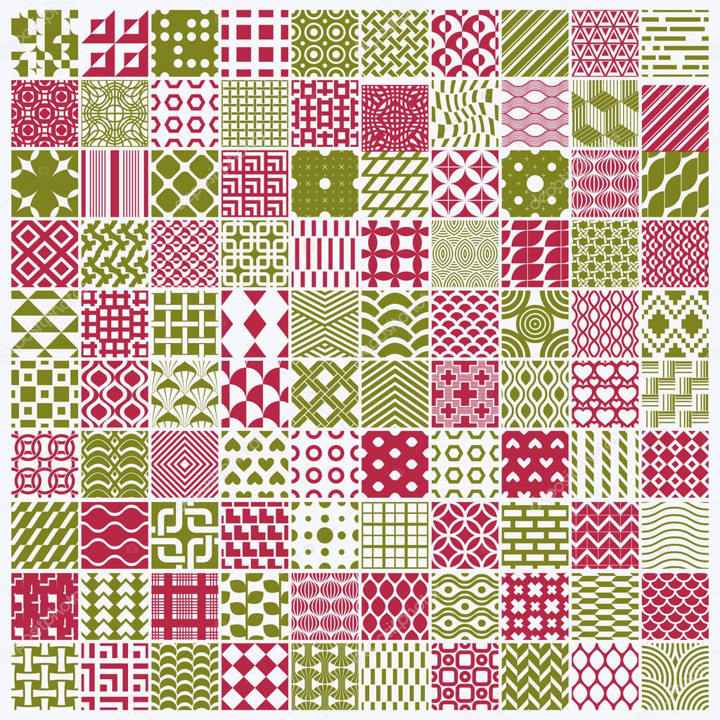 Set of endless geometric patterns