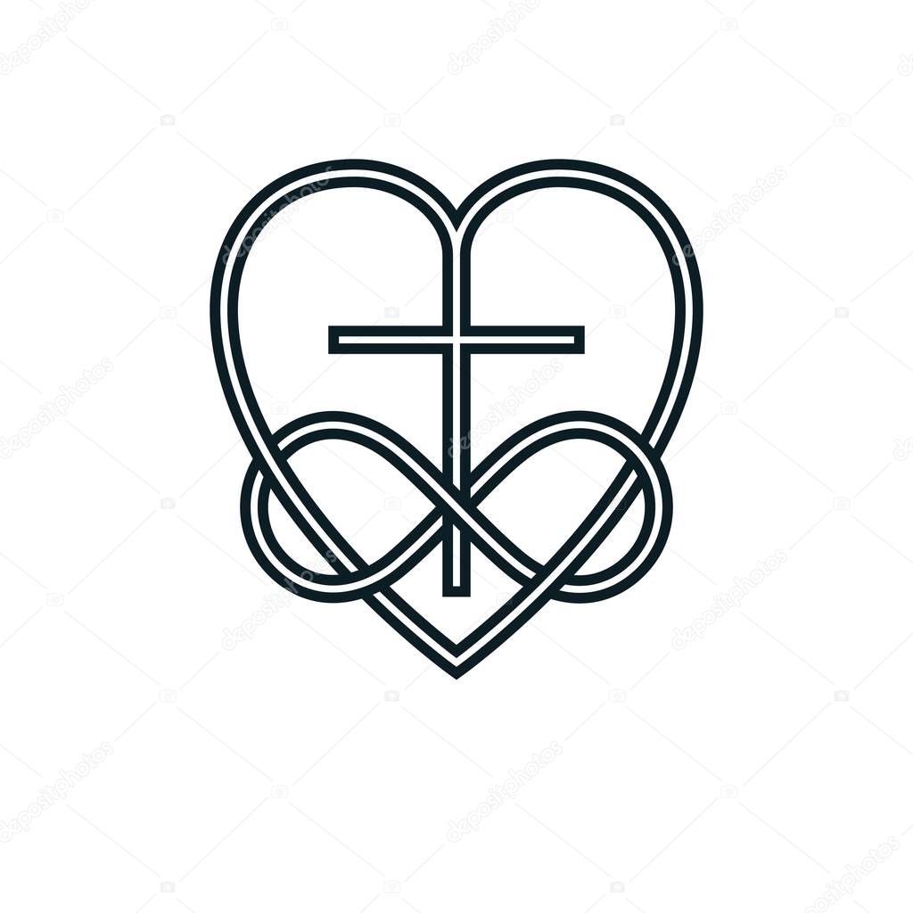 Immortal God Christian Love conceptual logo 