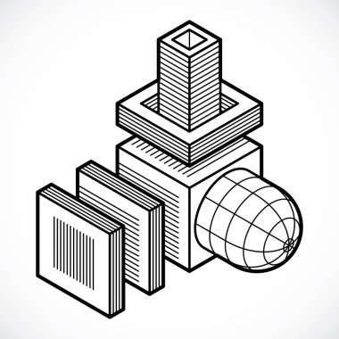 izometrik kafes şekiller ve resimler