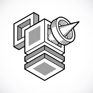 izometrik kafes şekiller ve resimler