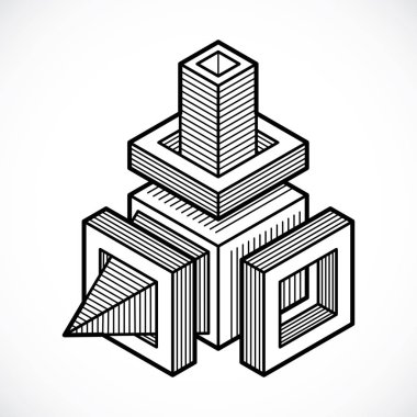 izometrik kafes şekiller ve resimler