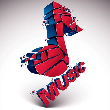 Müzik Notası kırık parçalar halinde