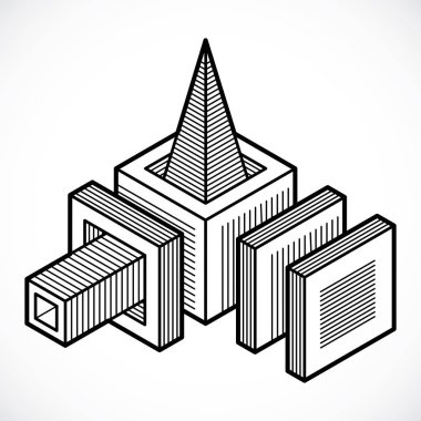 izometrik kafes şekiller ve resimler