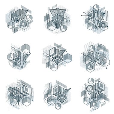 izometrik kafes şekiller ve resimler