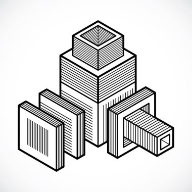 izometrik kafes şekiller ve resimler