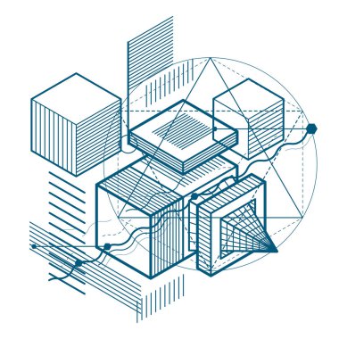 izometrik kafes şekiller ve resimler