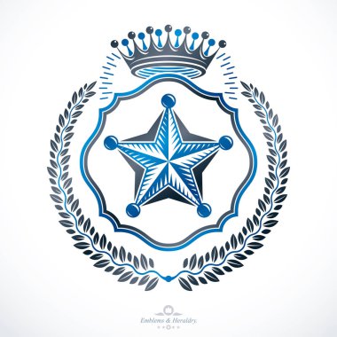 Retro tarzı Hanedanlık armaları etiket