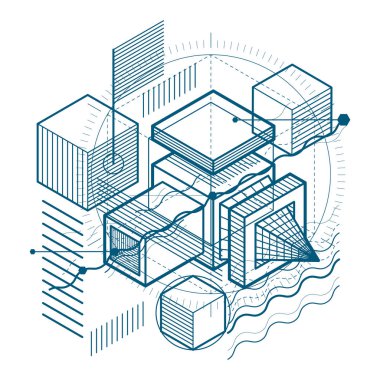 izometrik kafes şekiller ve resimler